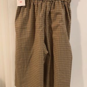 JW Anderson X Uniqlo wide leg cropped trousers